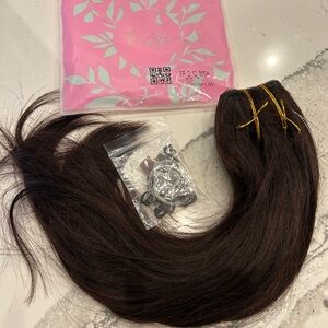 13” Elegant Dark Brown Hair Extensions
